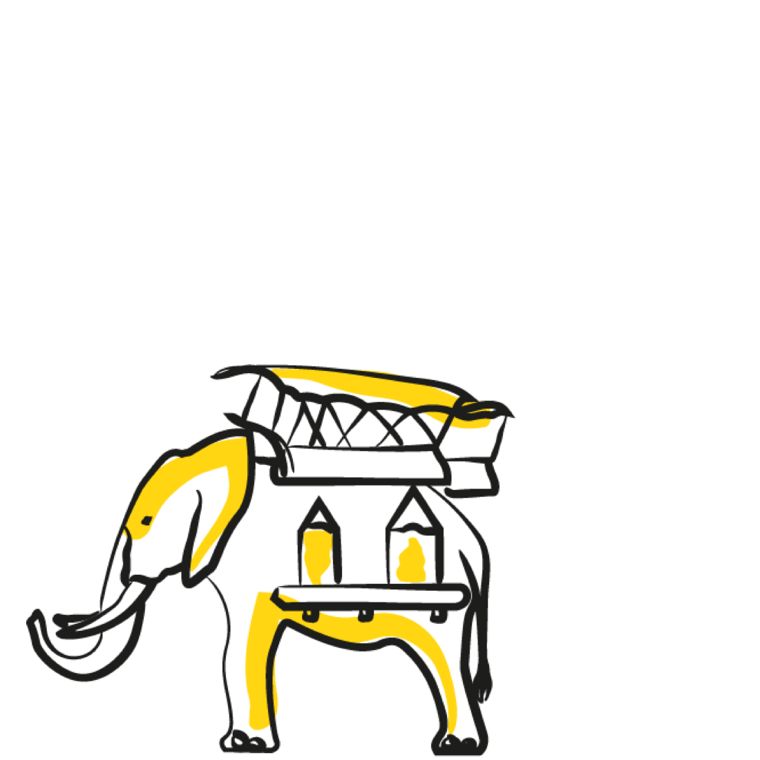 illustration elephant nantes