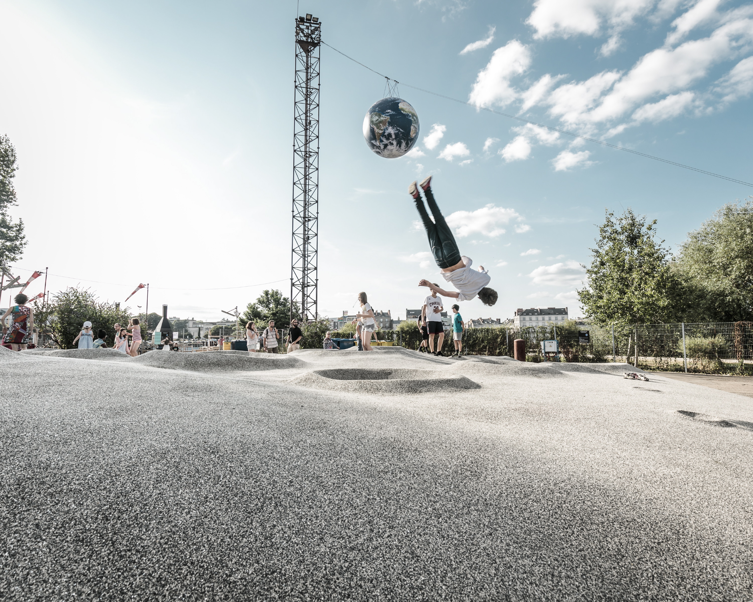 Detroit architectes, playground “On va marcher sur la lune”, parc des Chantiers, étape du Voyage à Nantes 2016