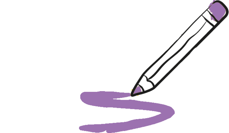 illustration crayon violet