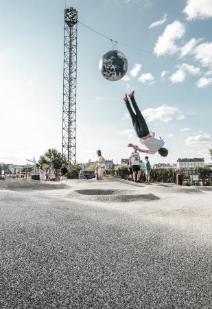 Detroit architectes, playground “On va marcher sur la lune”, parc des Chantiers, étape du Voyage à Nantes 2016
