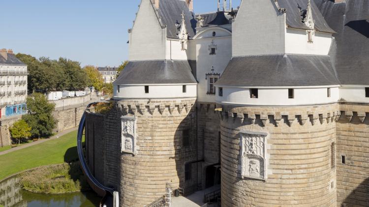 Entrée du château des ducs de Bretagne vu de haut